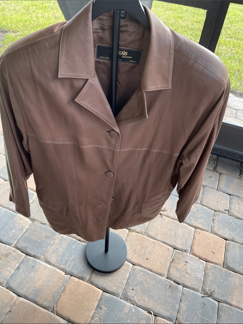 Brown Women's Relaxed Blazer Jacket by Sean Collection